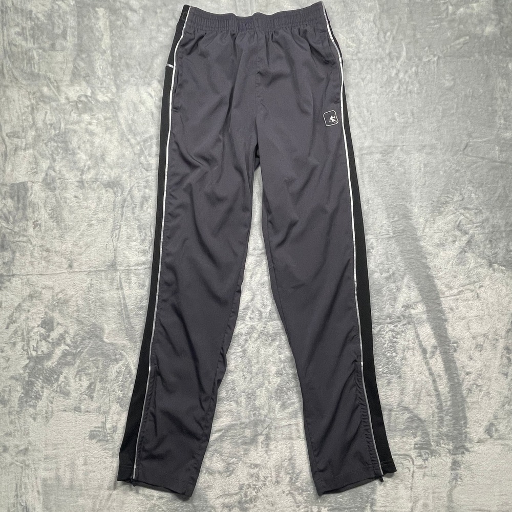 AND1 Track Pants Men Size Small Gray‎ Black Athletic Basketball Zipper Cuffs